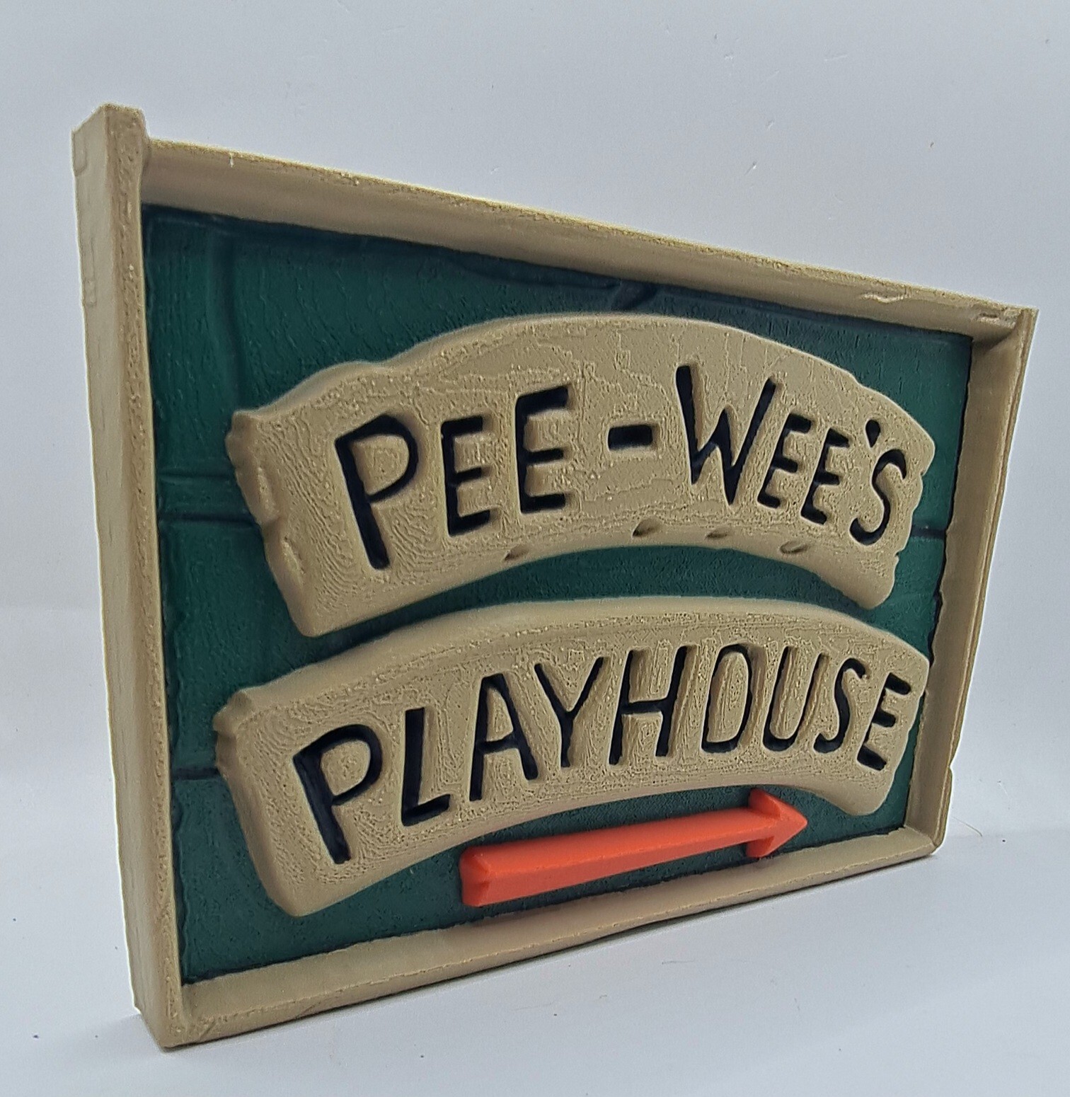 1980s TV Show Pee Wees Playhouse Sign Shelf Desk Art