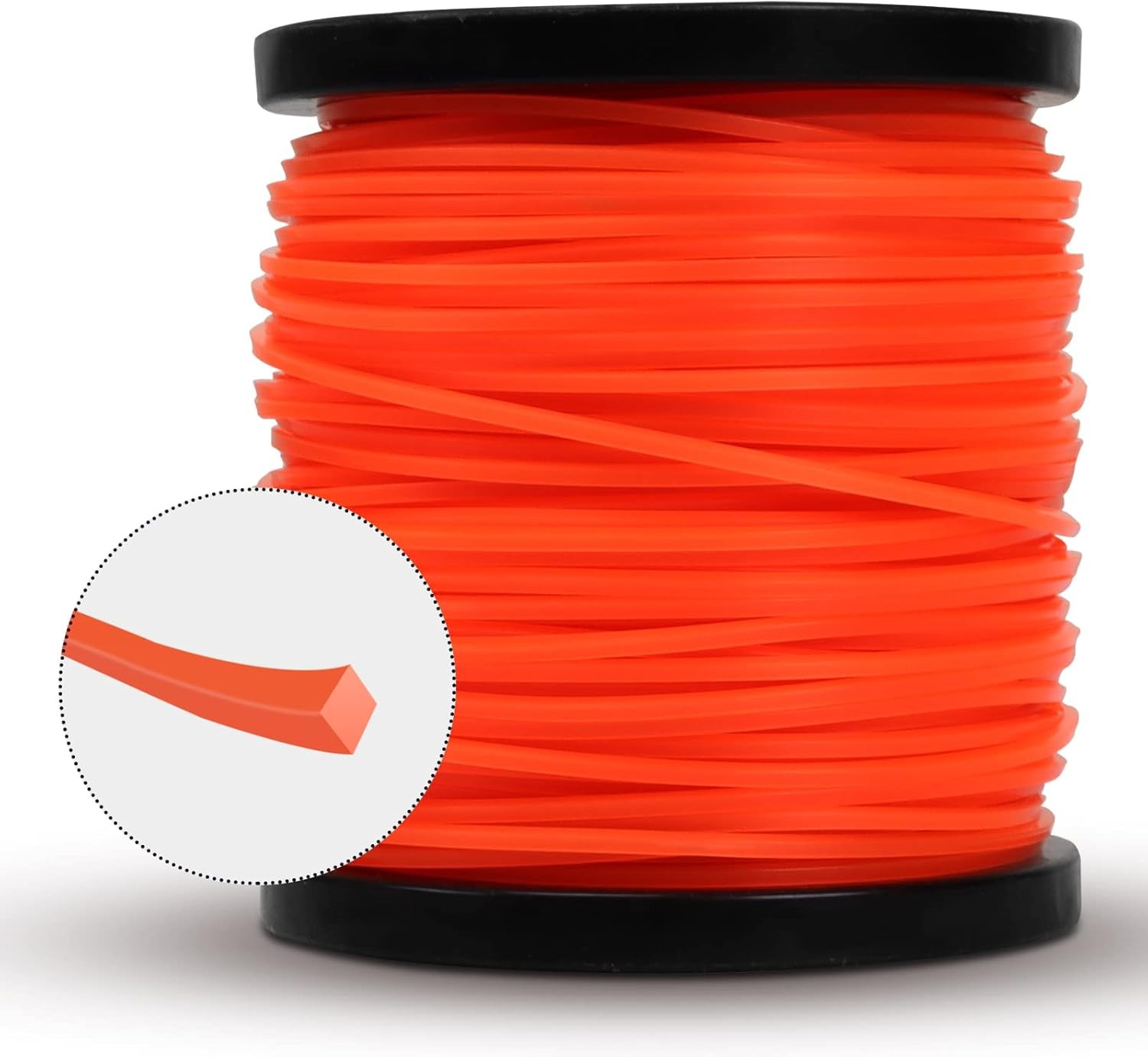 String Trimmer Line, Square Orange Heavy Duty Weed Eater 1.7LB x .095 in