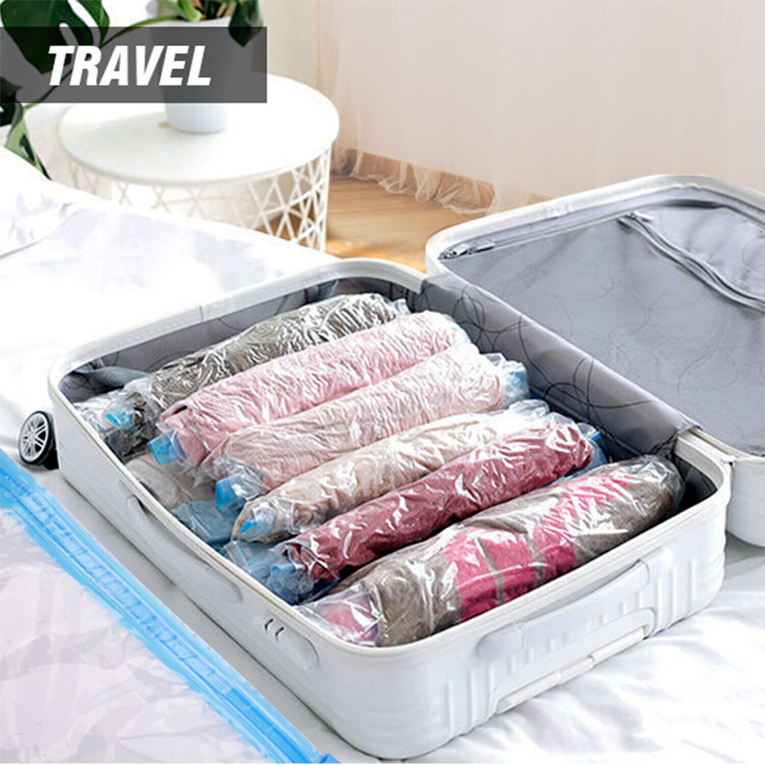 5pcs Jumbo Vacuum Storage Bags Bedding Clothes Travel Space Saver