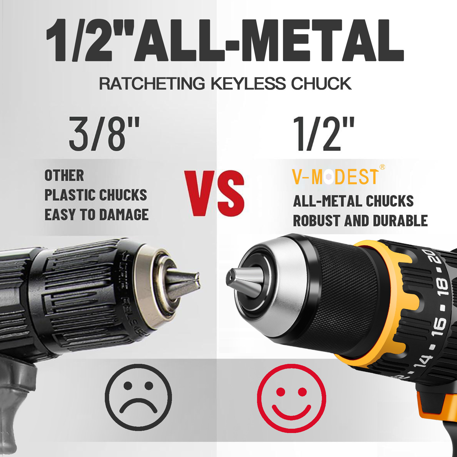 1/2″ Cordless Hammer Drill/Driver Brushless For DEWALT 20V MAX Battery 2-Speed