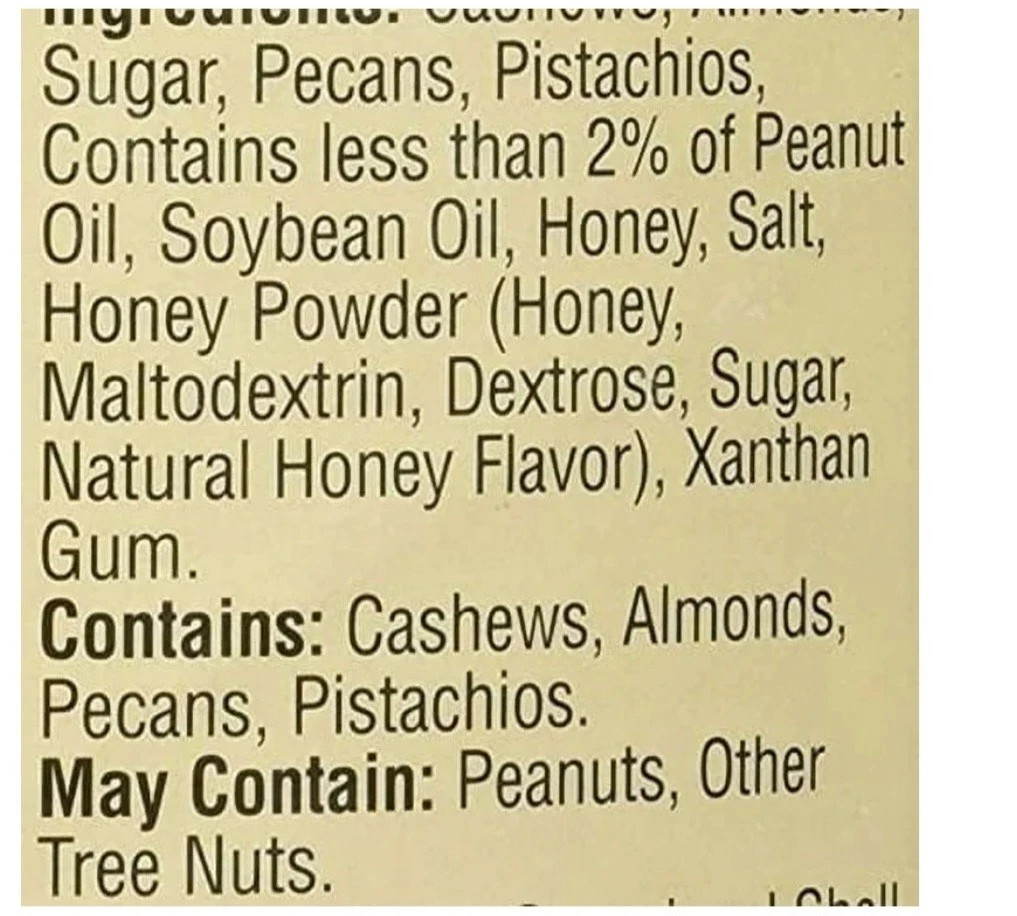 Savanna Orchards Honey Roasted Nut Mix Cashew/Almonds/Pecans 30 Oz EXP 11/2027