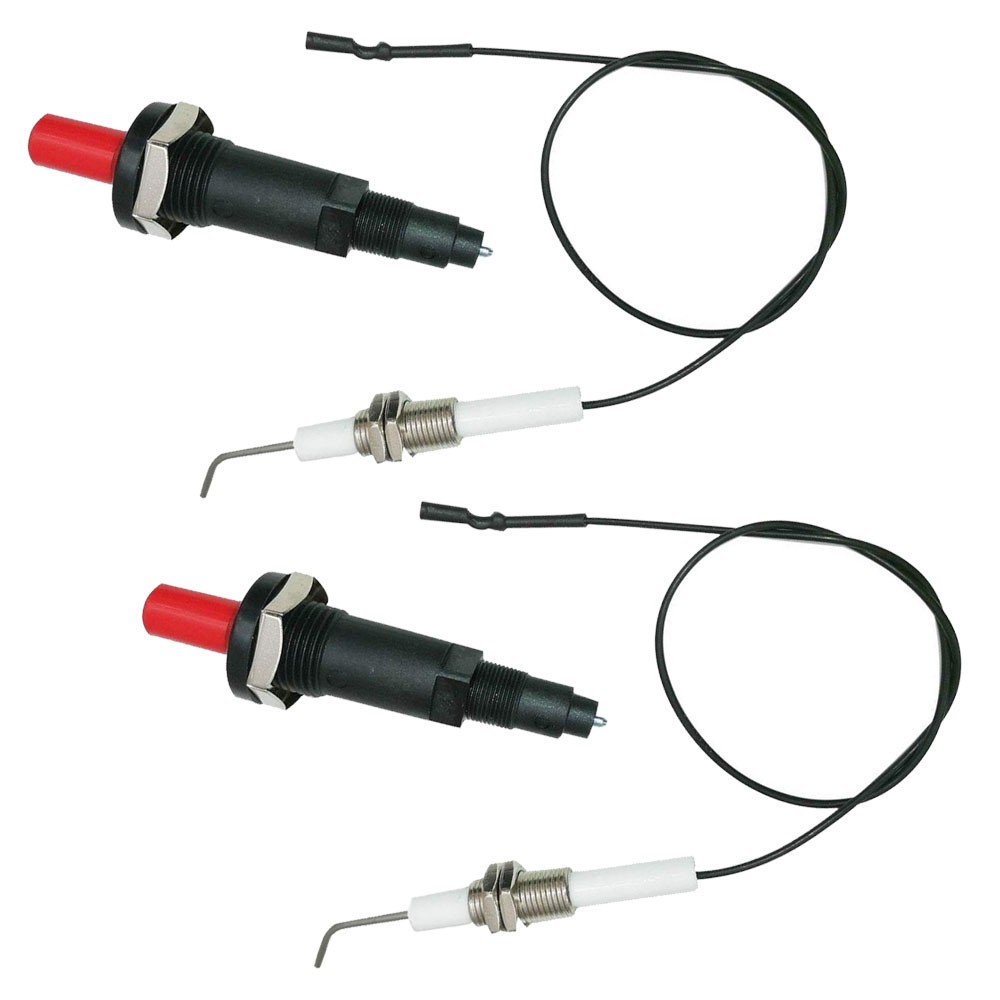 2 Set 11.8″ Long Propane Push Button Piezo Igniter Kit Gas Grill/Range/Heater