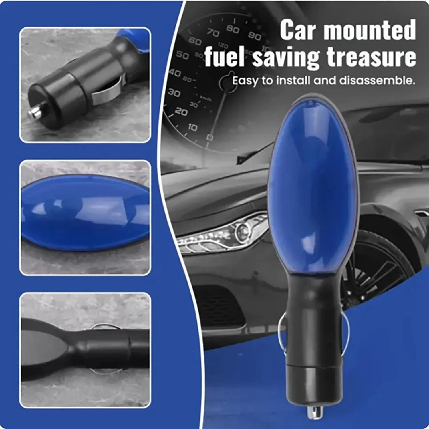 2pcs Car Fuel Saver Voltage Stabilizer Eco Power Plug-In Gas Saving Device US