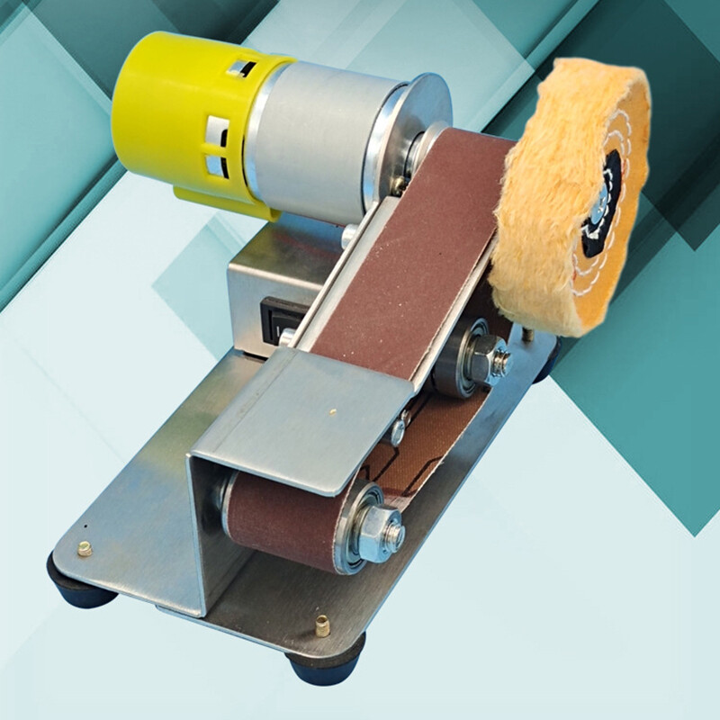 Mini Electric Belt Sander DIY Polishing Grinding Machine Cutter Edges Sharpener