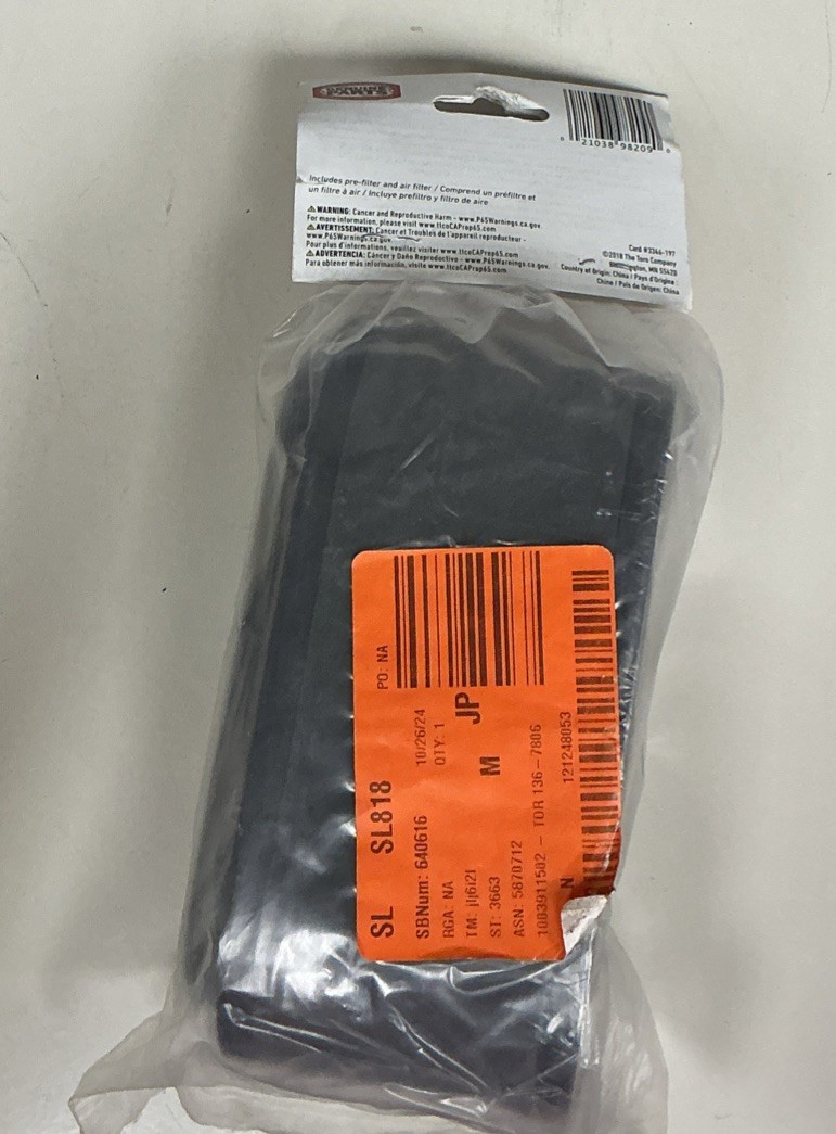 Toro 136-7806P V-Twin Engine Air Filter Kit TimeCutter Titan OEM New
