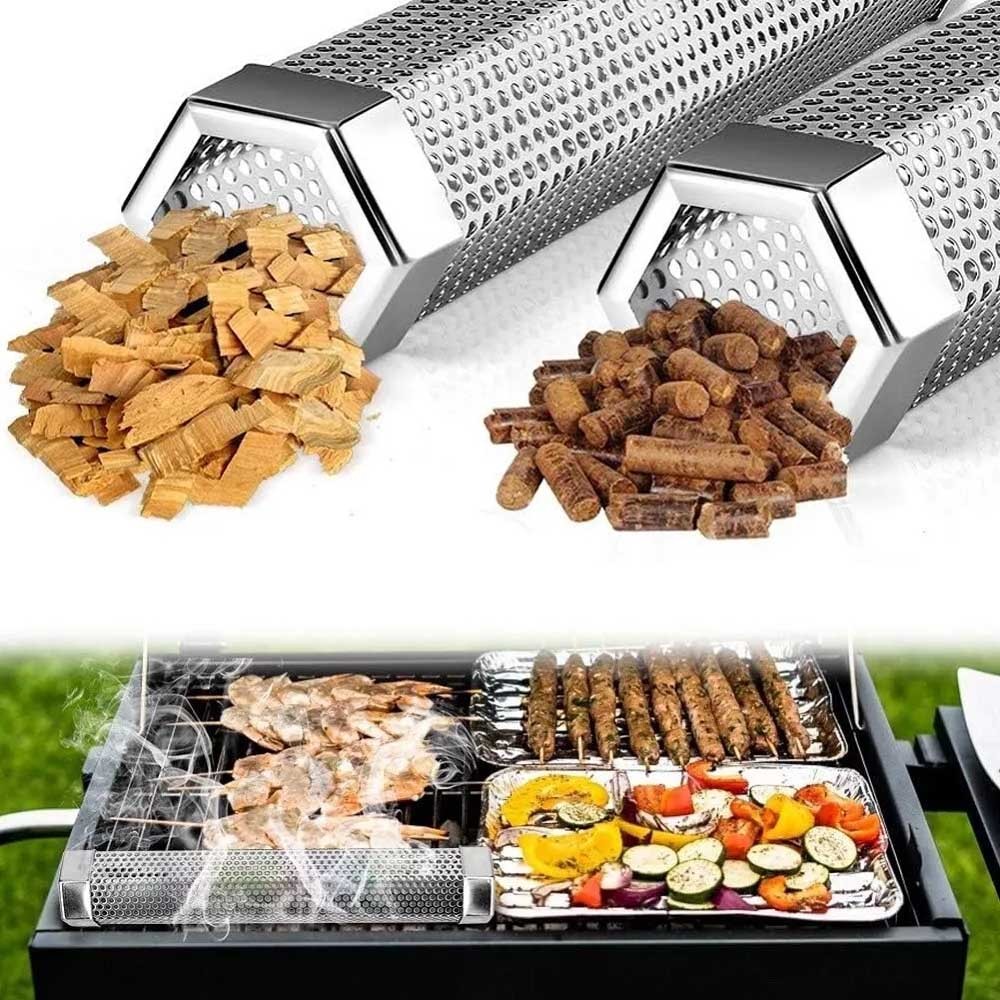 12 In 304 Stainless Steel BBQ Wood Pellet Smoker Tube for Cold Hot Smoking US #V