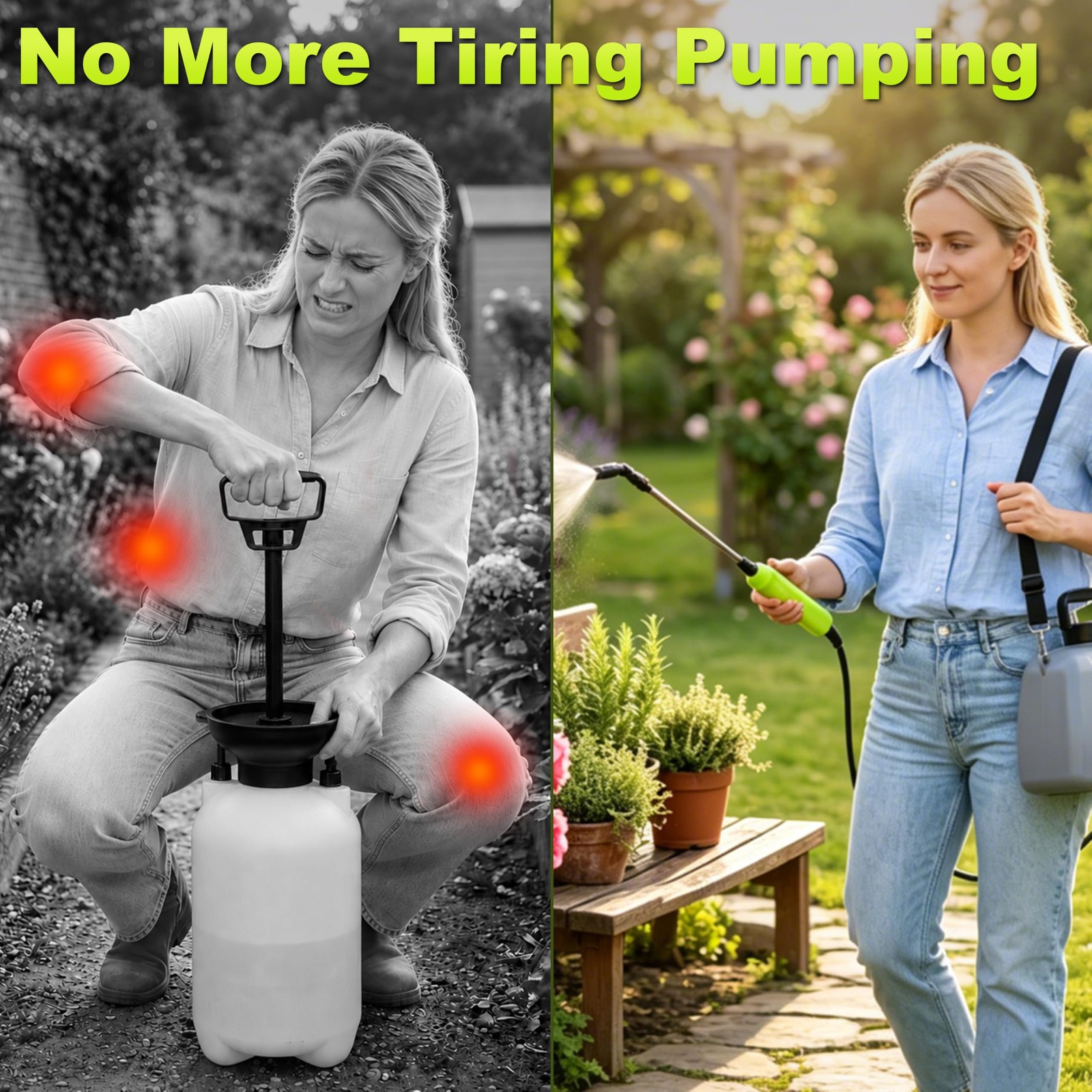 1.35 Gallon Battery Powered Sprayer, Covers 3,000 Sq Ft per Tank – Electric S…