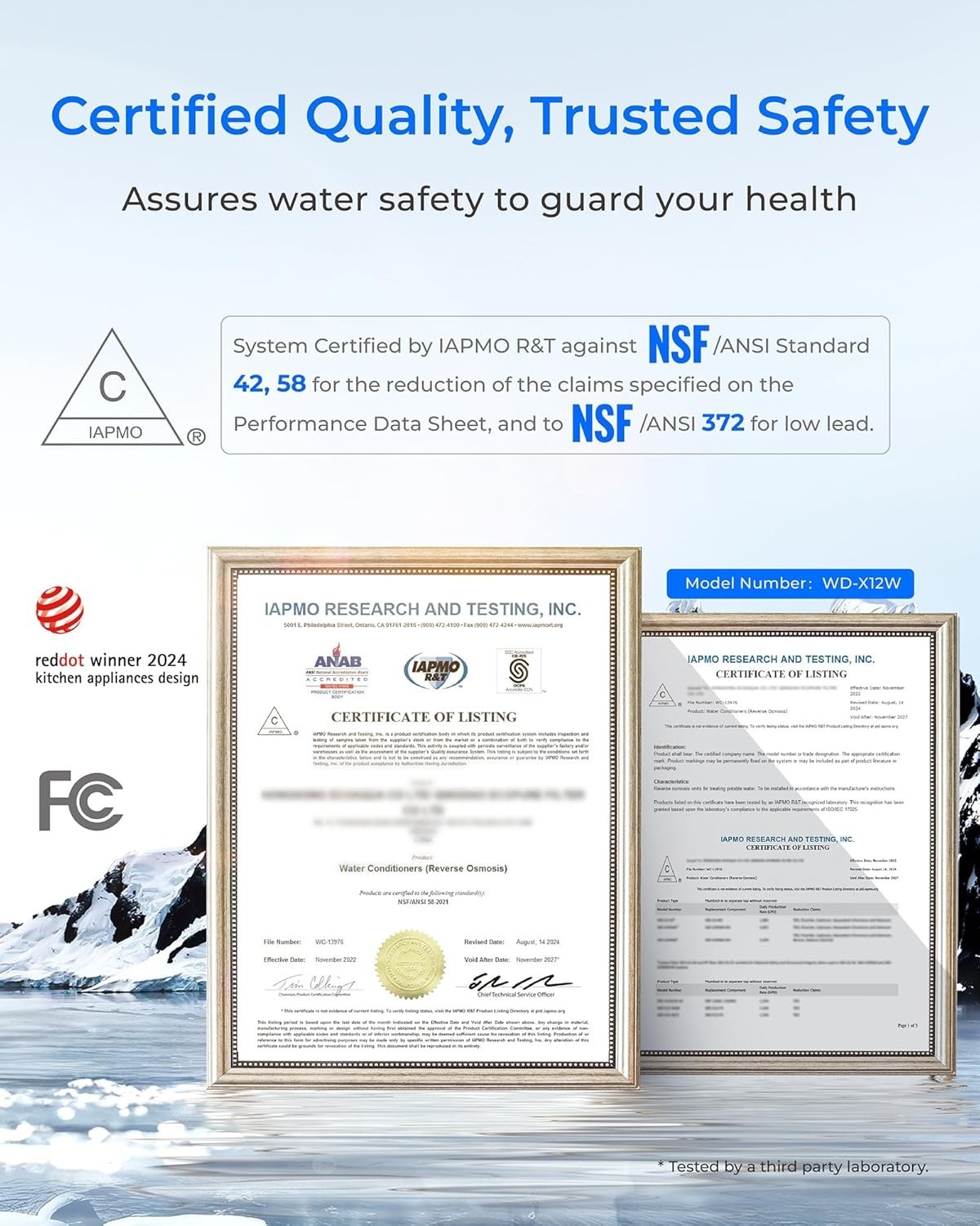 [ Dual Flow ] Waterdrop X12-PRO 1200 GPD Reverse Osmosis Water Filter, Alkaline