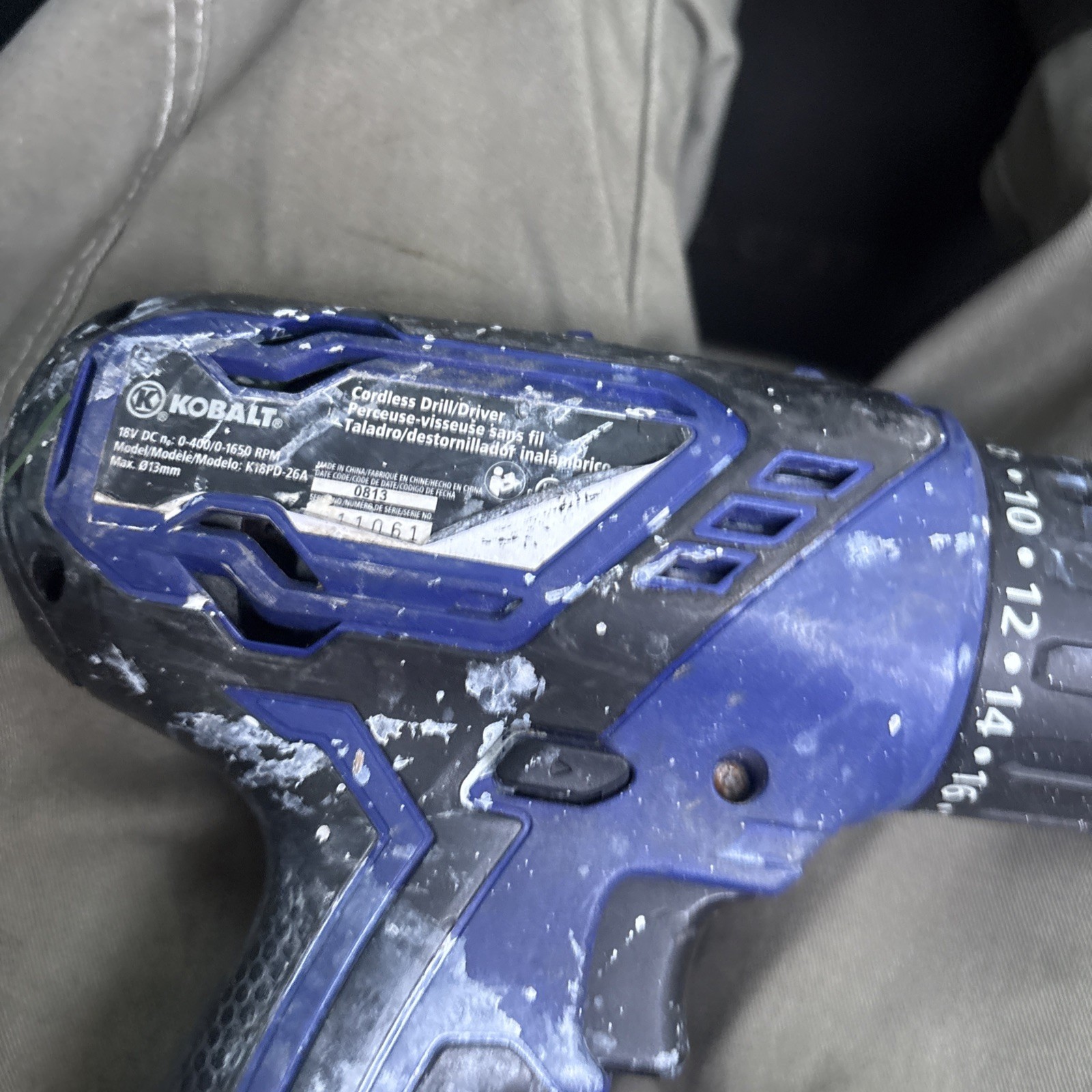 Kobalt 18V DRILL/DRIVER With 1.3 AH Battery. Tested And Working