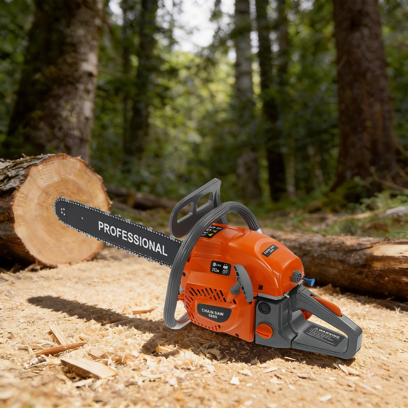 58CC 20″ Gasoline Chainsaw Powered Wood Cutting Engine 2-Stroke Gas Chain Saw