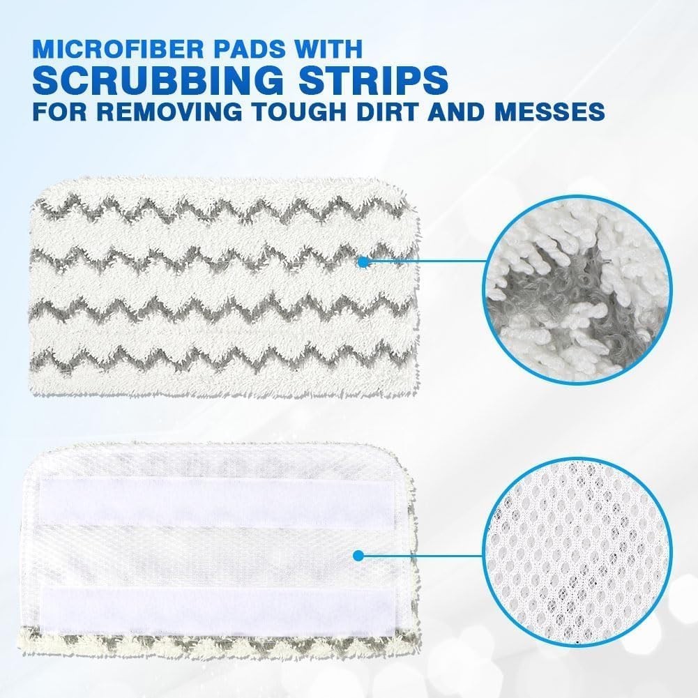 4-Pack Reusable Microfiber Steam Mop Pads for Easy Floor Cleaning – Washable
