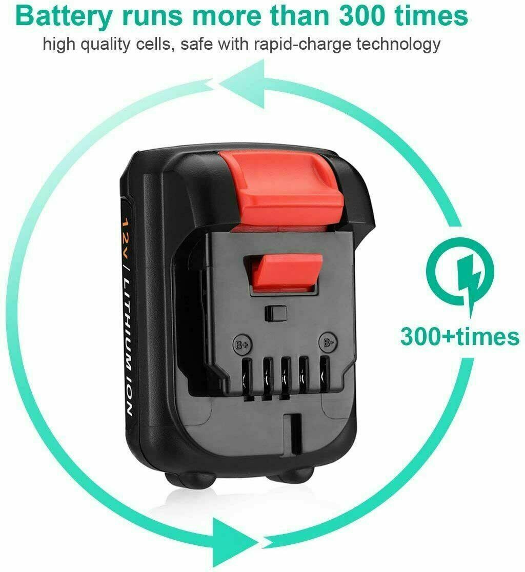 12V 3.0Ah 12Volt XR Lithium-Ion For Dewalt Battery /Charger DCB127 DCB120 DCB101