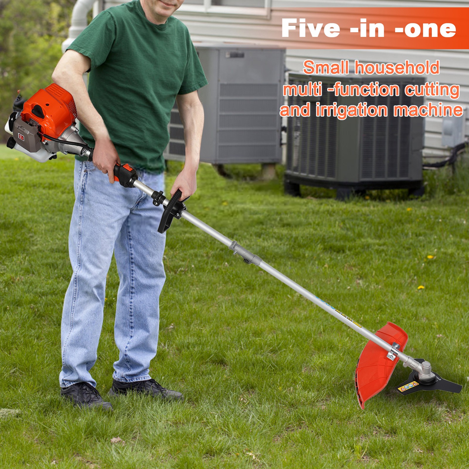 52CC 5 in 1 2-Stroke Grass String Trimmer Brush Cutter Gas Trimmer Weed Eater US