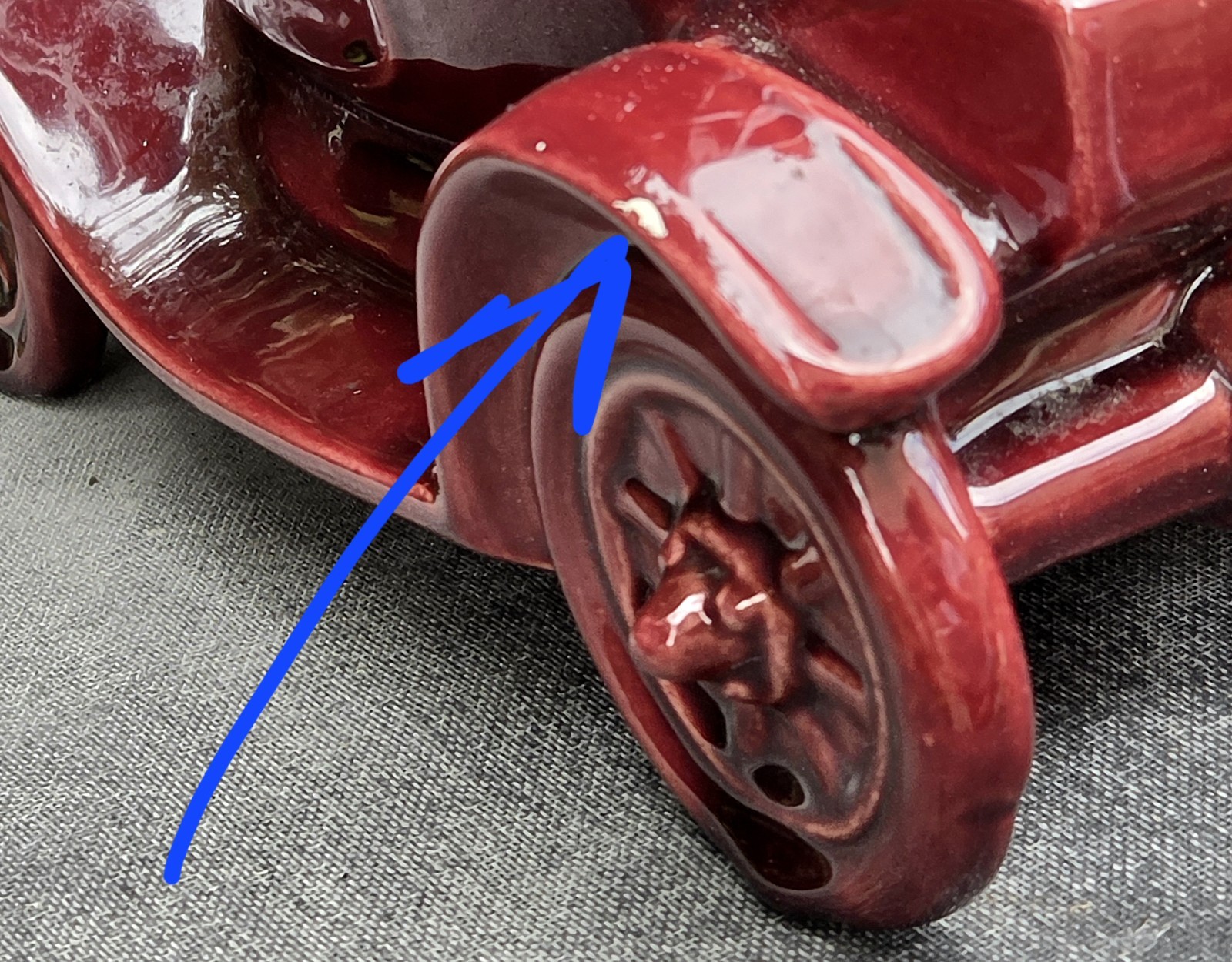 Metlox Poppytrail Pottery Figurine Planter Flower Herb Burgundy Red Patio Garden