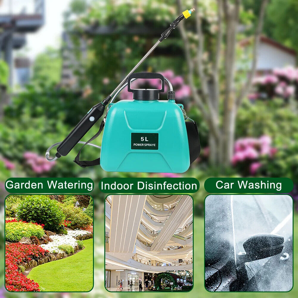 Garden Battery Powered Sprayer, Electric Power Operated Weed Sprayer 5L/1.35gal