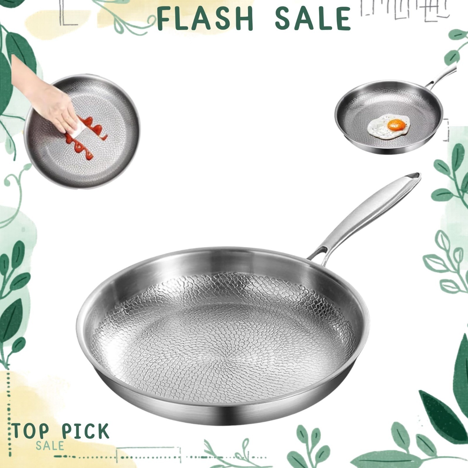 NEW Titanium Hammered Pan 2025 Multifunctional Ultra-Durable Non Stick Heating