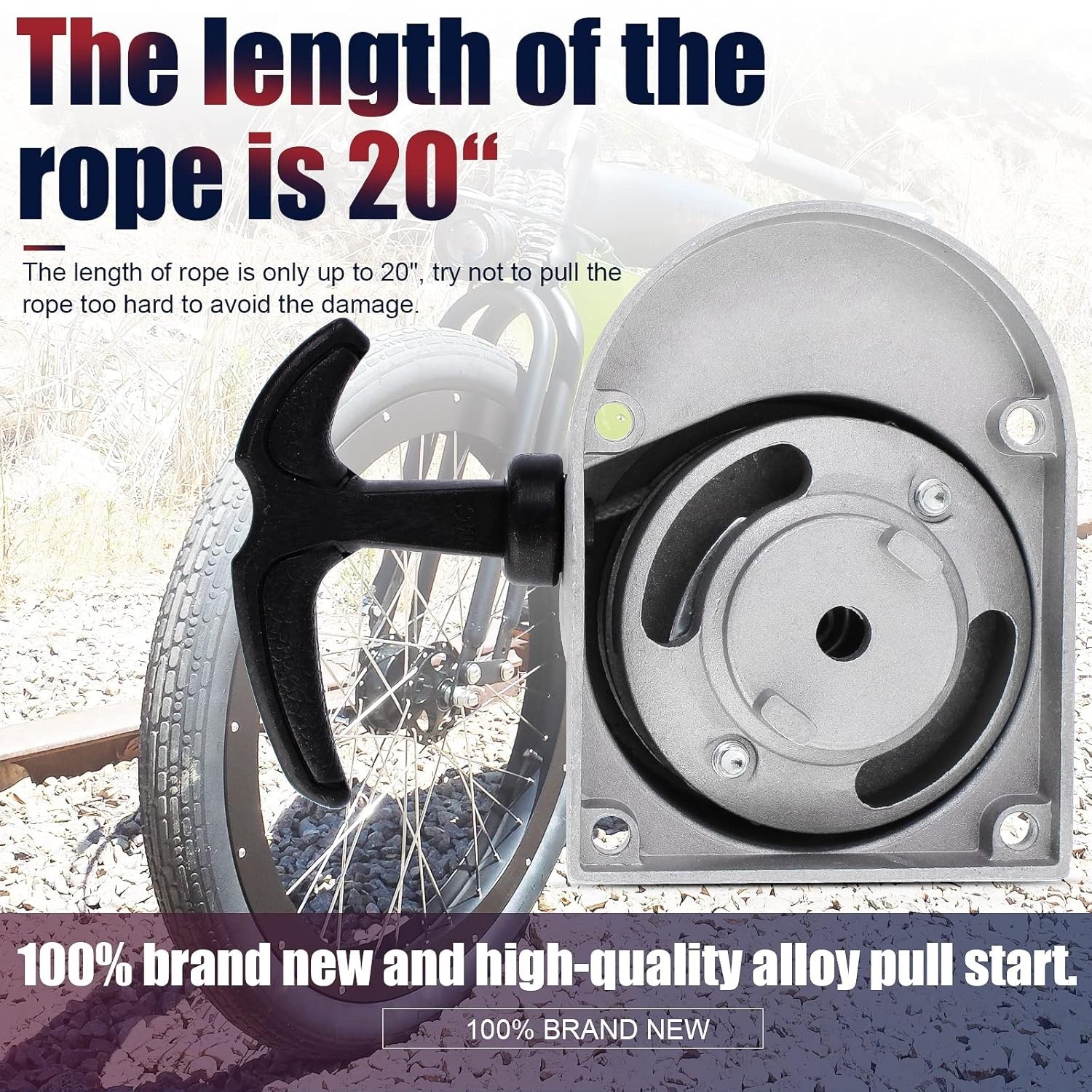 Alloy Pull Start for 49cc 50cc 60cc 66cc 70cc 80cc 2-Stroke Motorized Bike