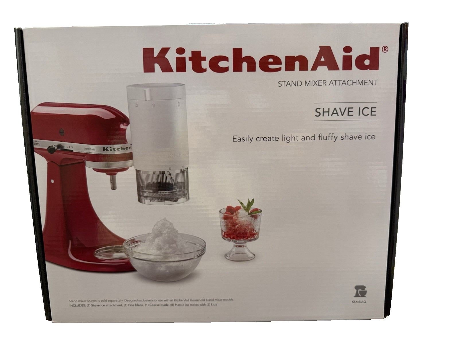 Kitchenaid Shaved Ice Attachment with 8 Molds & Stainless Steel Blade