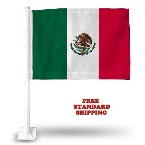 2X MEXICO MEXICAN World Cup Soccer Car Flag FLAGS FOR CAR WINDOW 18″ X 12″ INCH