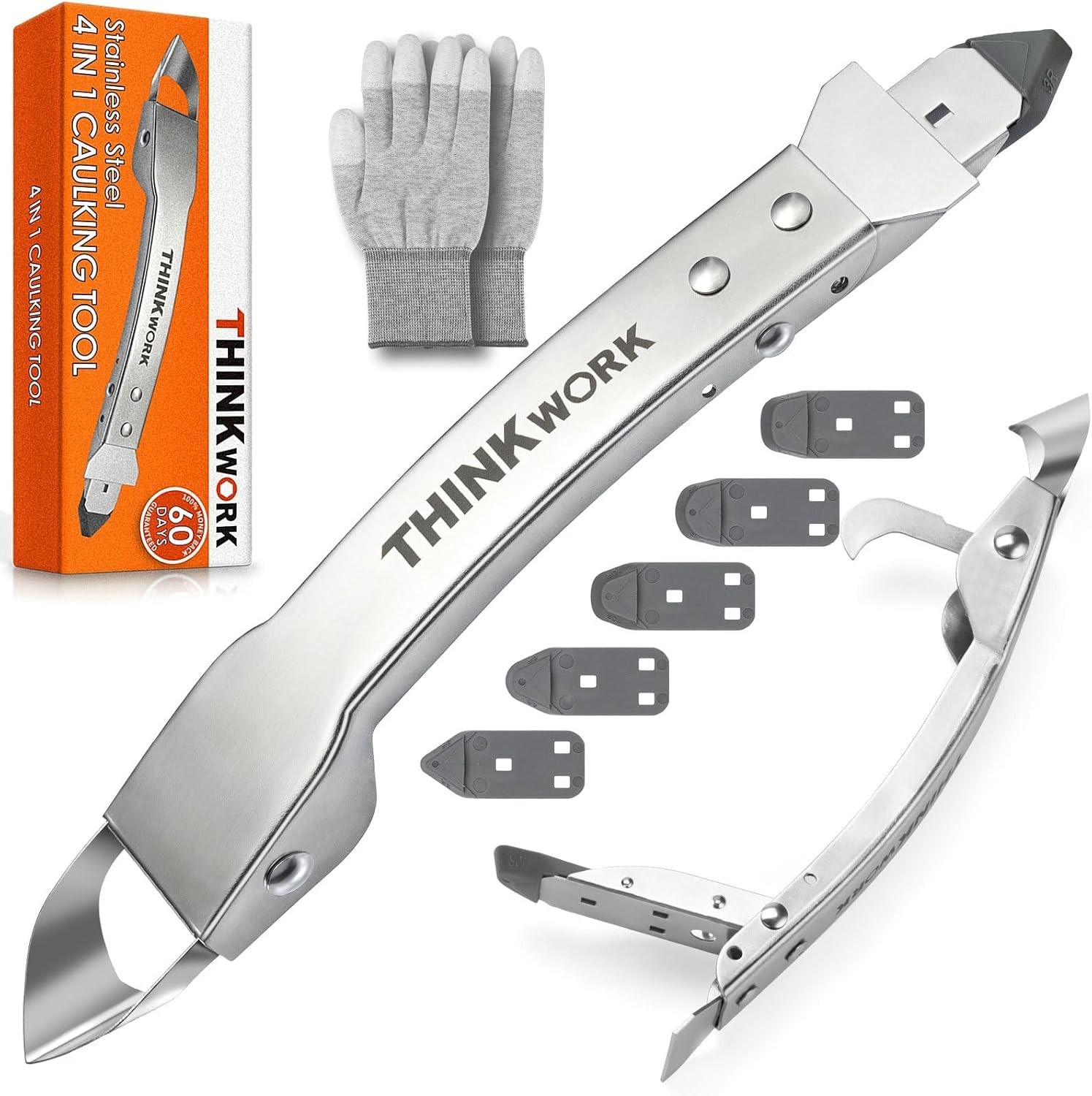 Caulking Tool Kit, 4 in 1 Caulk Remover Tool, Stainless Steel Caulk Tool for …