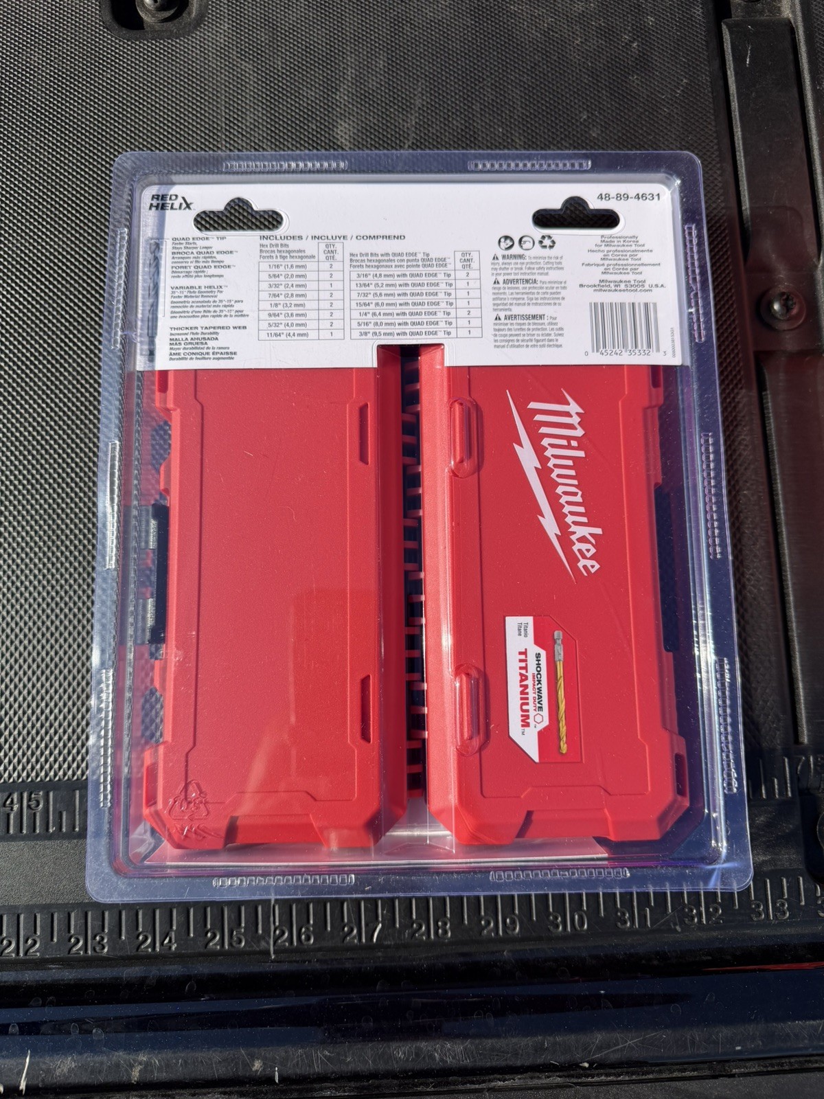 New Milwaukee Shockwave 23-Pc Titanium Drill Bit Set 48-89-4631