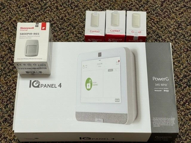 Qolsys IQ-4 PowerG, 7″ Verizon IQP4003 3 DOOR KIT+ 6 MONTHS ALARM MONITORING
