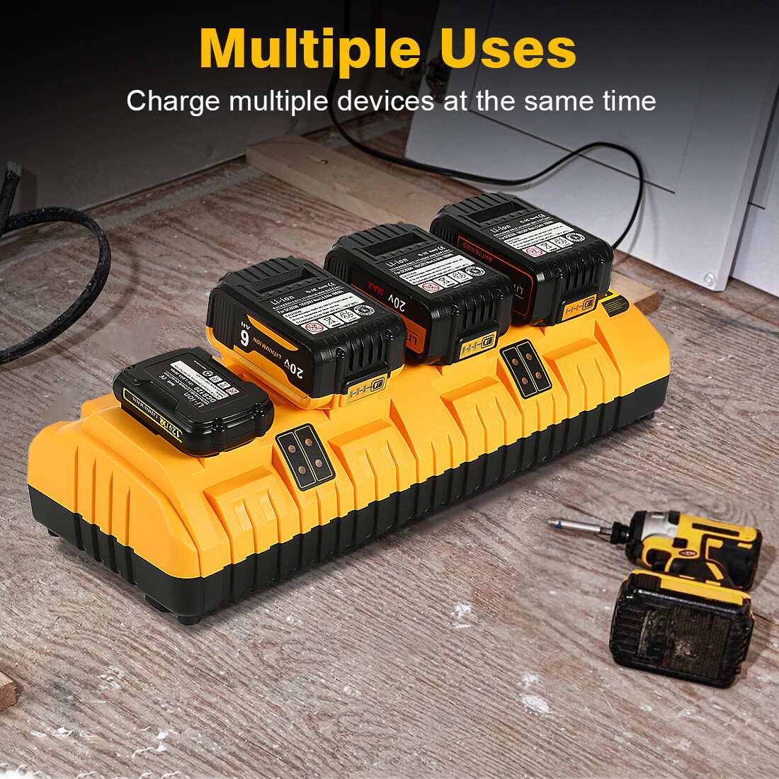 For Genuine DEWALT DCB104 20V MAX Multi-Port Fast Charger or/4X DCB205 Batteries