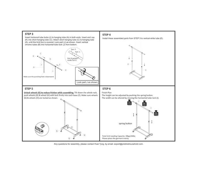 Heavy Clothes Hanger Adjustable Height Rolling Garment Rack Metal Chrome White