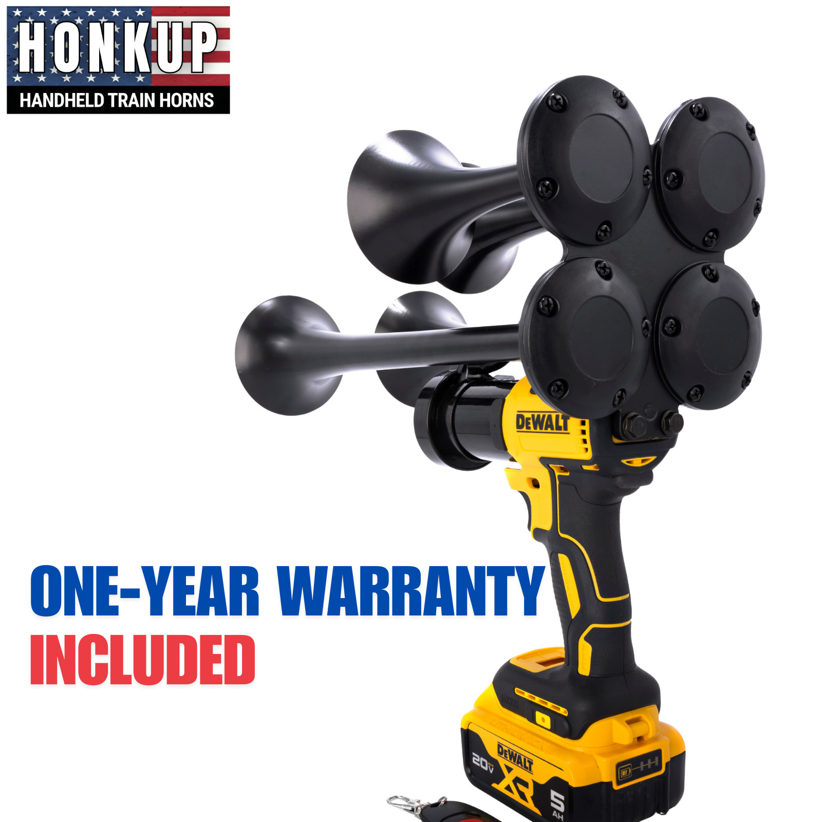 DeWalt 20V Impact Drill Train Air Horn + Remote Control | Assembled in the USA