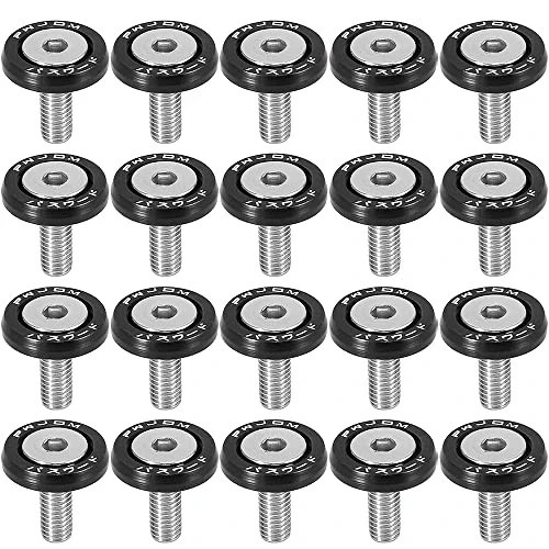 20Pcs/Set Bumper Fender Washers Engine Bay Dress Up Bolts Fasteners M6 Black