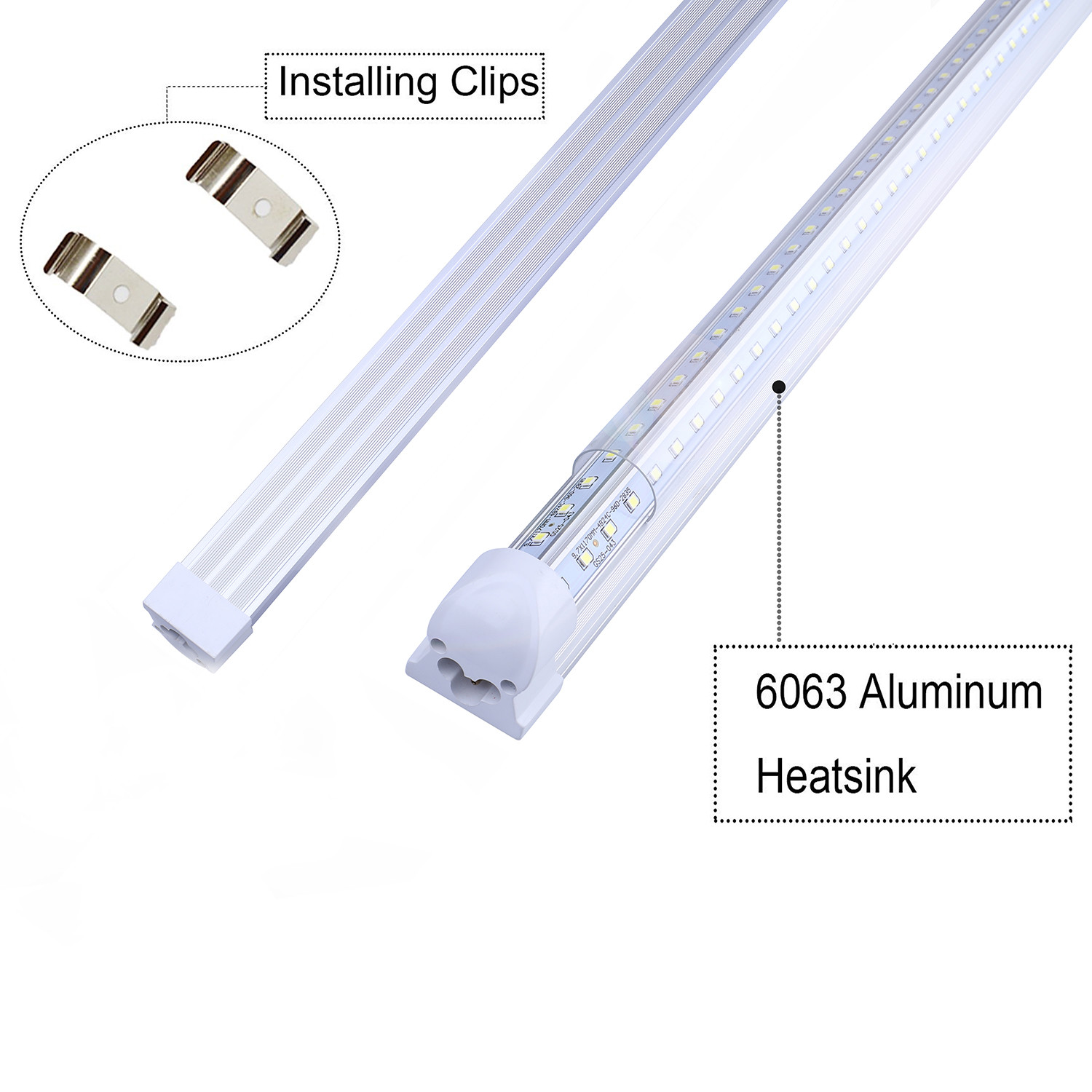 120W T8 8FT LED Shop Light 2FT 4FT 6FT LED Tube Light Linkable Shop Lamp Fixture