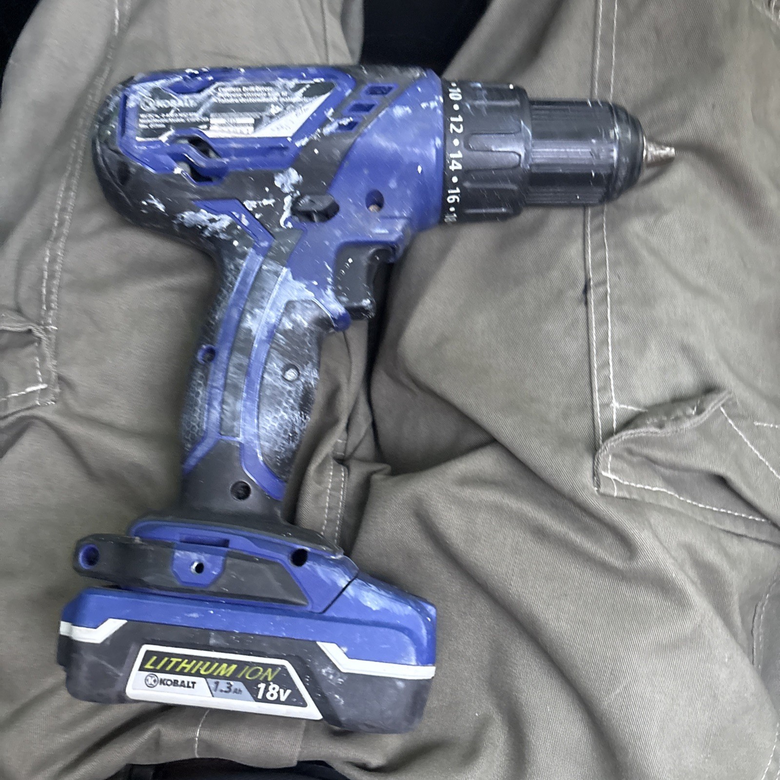 Kobalt 18V DRILL/DRIVER With 1.3 AH Battery. Tested And Working