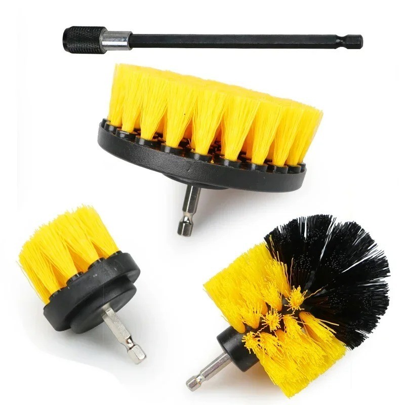 Drill Brush Attachment Set Power Scrubber Cleaning Kit Bathroom Tile Grout Clean