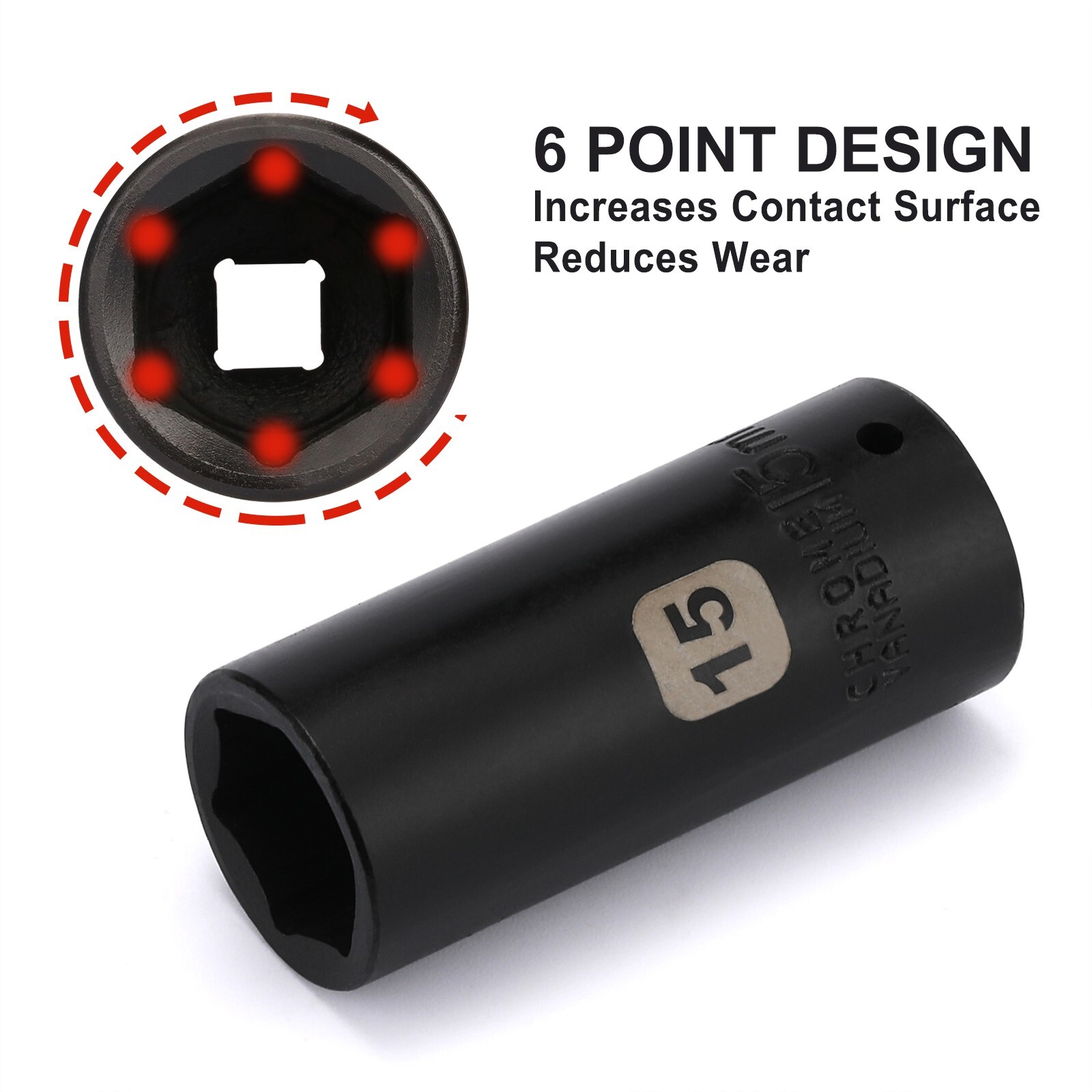 1/4″ Drive Impact Socket Set, 55 Pieces Metric & SAE Sockets , Shallow & Deep