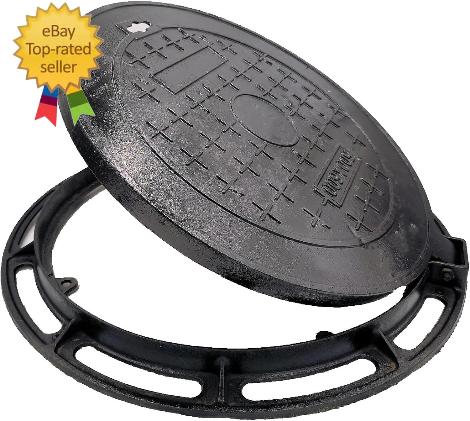 24 in Cast Iron Manhole Cover and Frame for 24″ Corrugated Pipe, B Class 28100