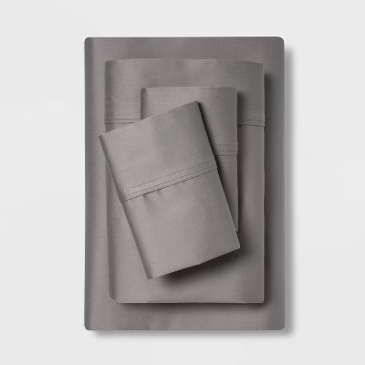 Threshold 400 Thread Count Cotton Sateen 4-Piece Sheet Set Luxurious