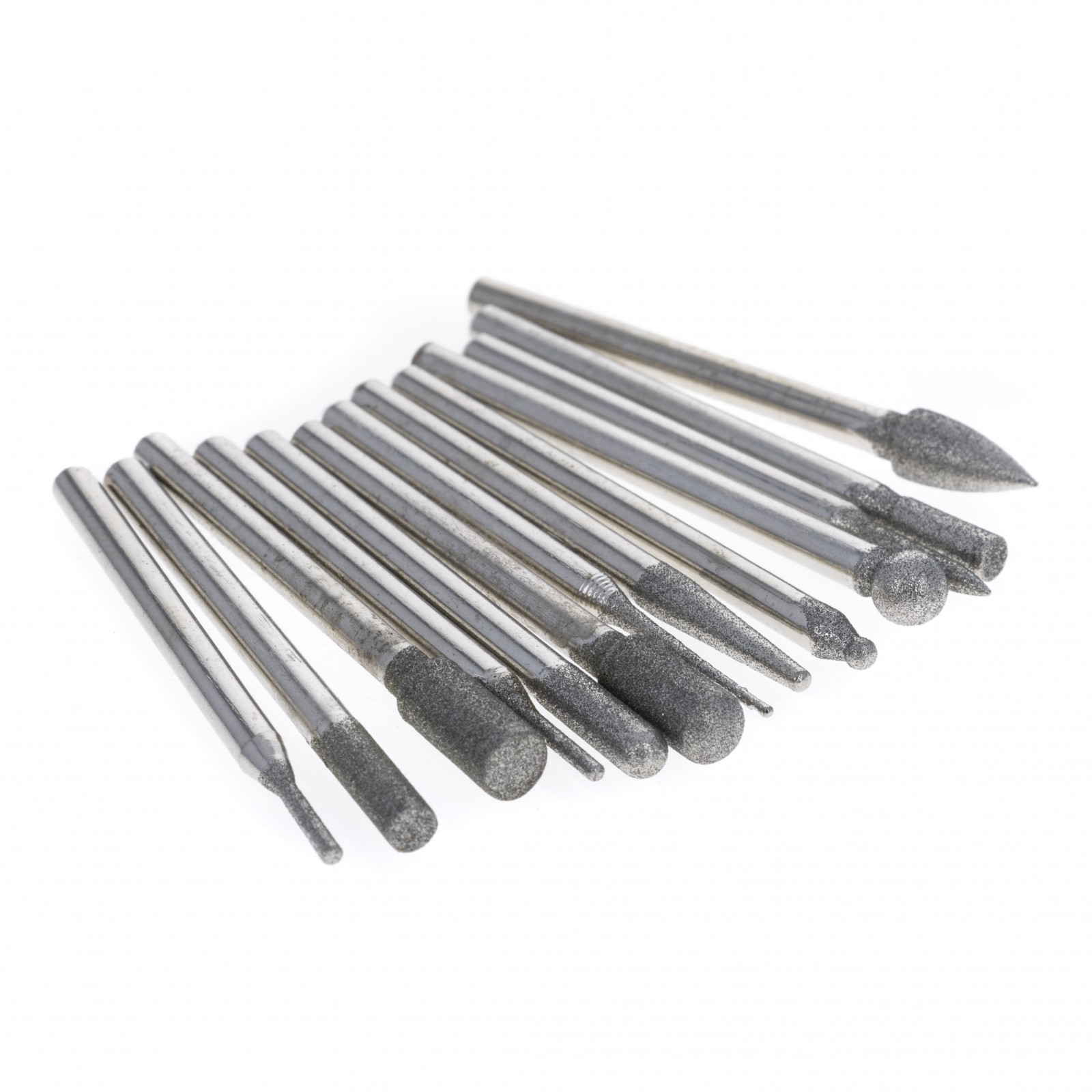 Universal Tool Assorted Diamond Burr Set 120 Grit .125 Inch Shank 30 Pieces