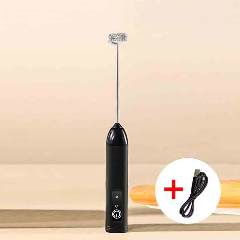 Electric Milk Frother Handheld Drink Foamer Coffee Mixer Egg Beater Double Whisk