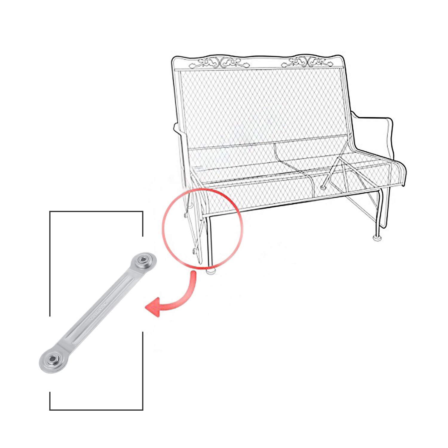 L Continue Glider Bearing Arm Bracket Replacement Hardware Rocker Parts – 7 I…