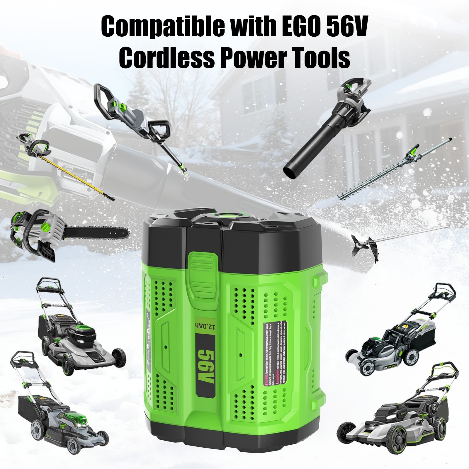 EGO 56 -Volt ARC Lithium-Ion 12 Ah Battery BA6720T Battery Upgraded Fuel Gauge