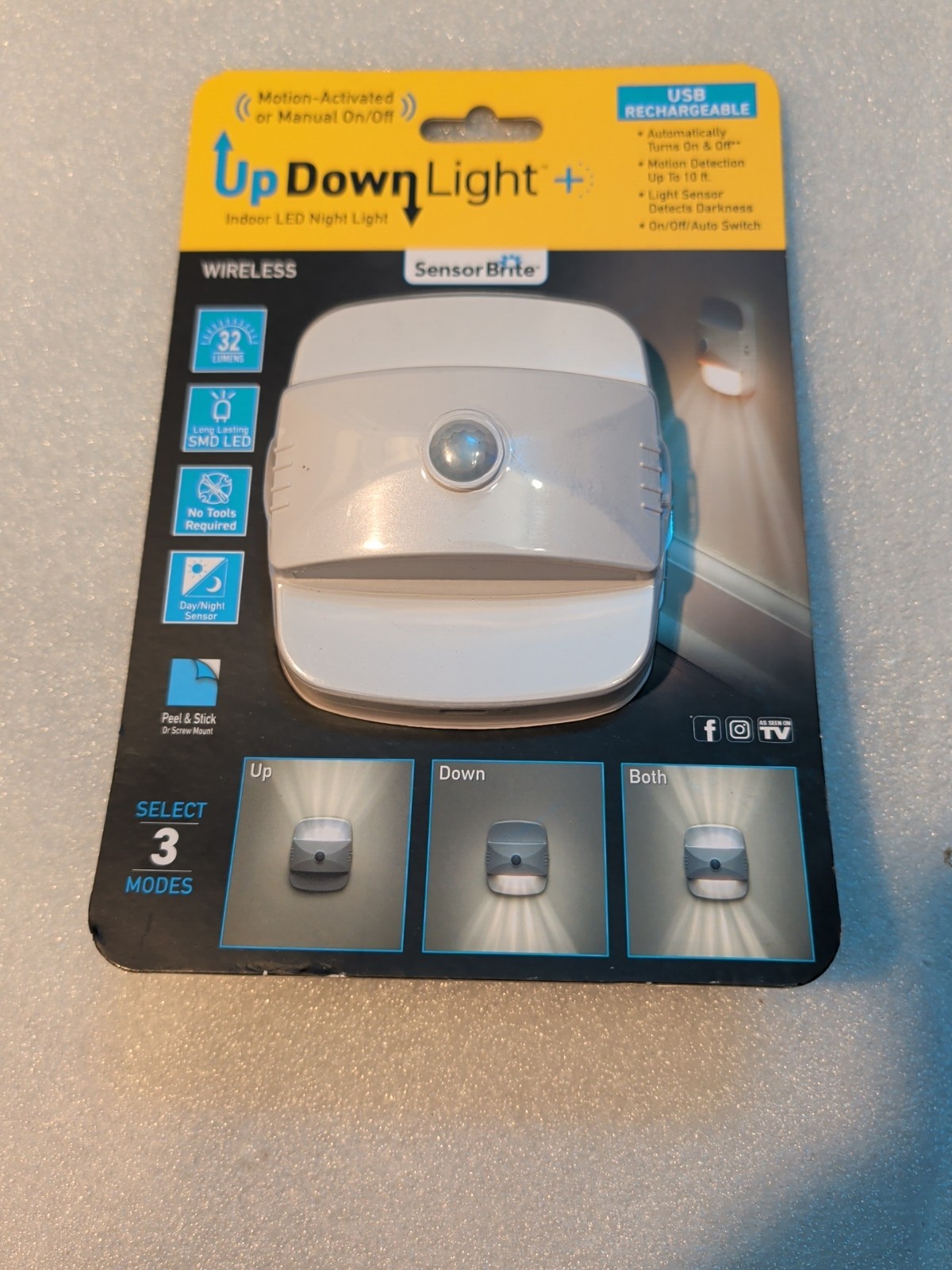 Sensor Brite Automatic Accent LED Light Cool White 2.8W/3.7V SBUDR-CD4
