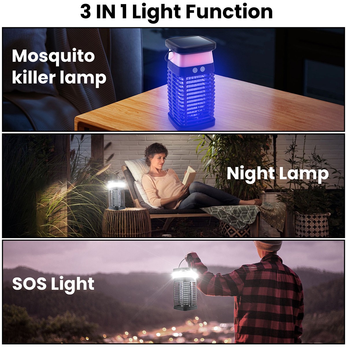 Electric Fly Bug Zapper Mosquito Insect Killer LED Light Trap Pest Control Lamp