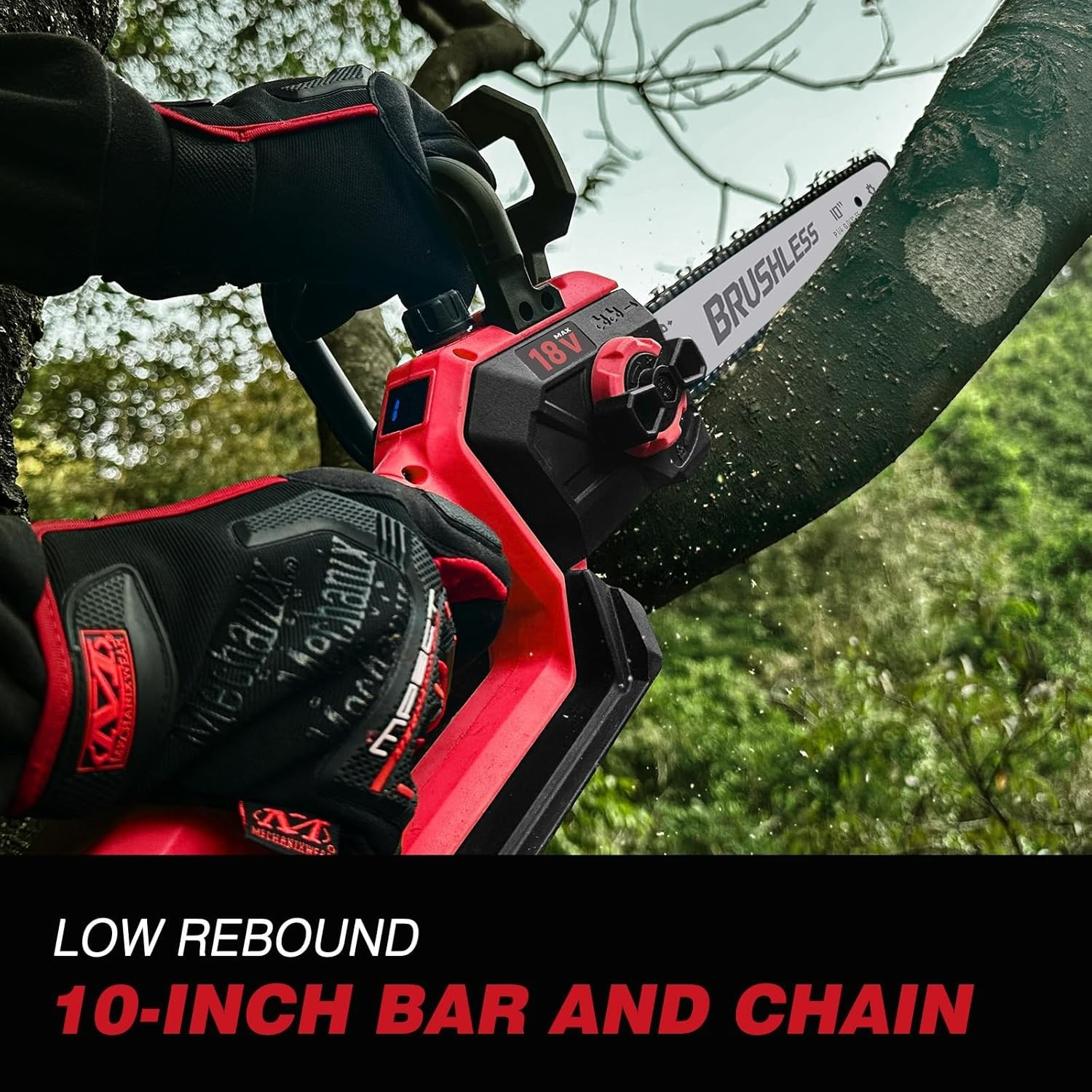 2-IN-1 Cordless 10-Inch Pole Saw And Chainsaw Compatible with Milwaukee M18 1…