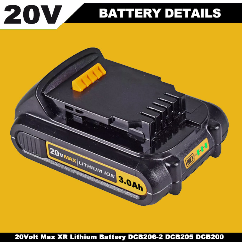 Pack For DeWalt 20V 20 Volt Max XR 8.0AH Lithium Ion Battery DCB206-2 DCB205-2