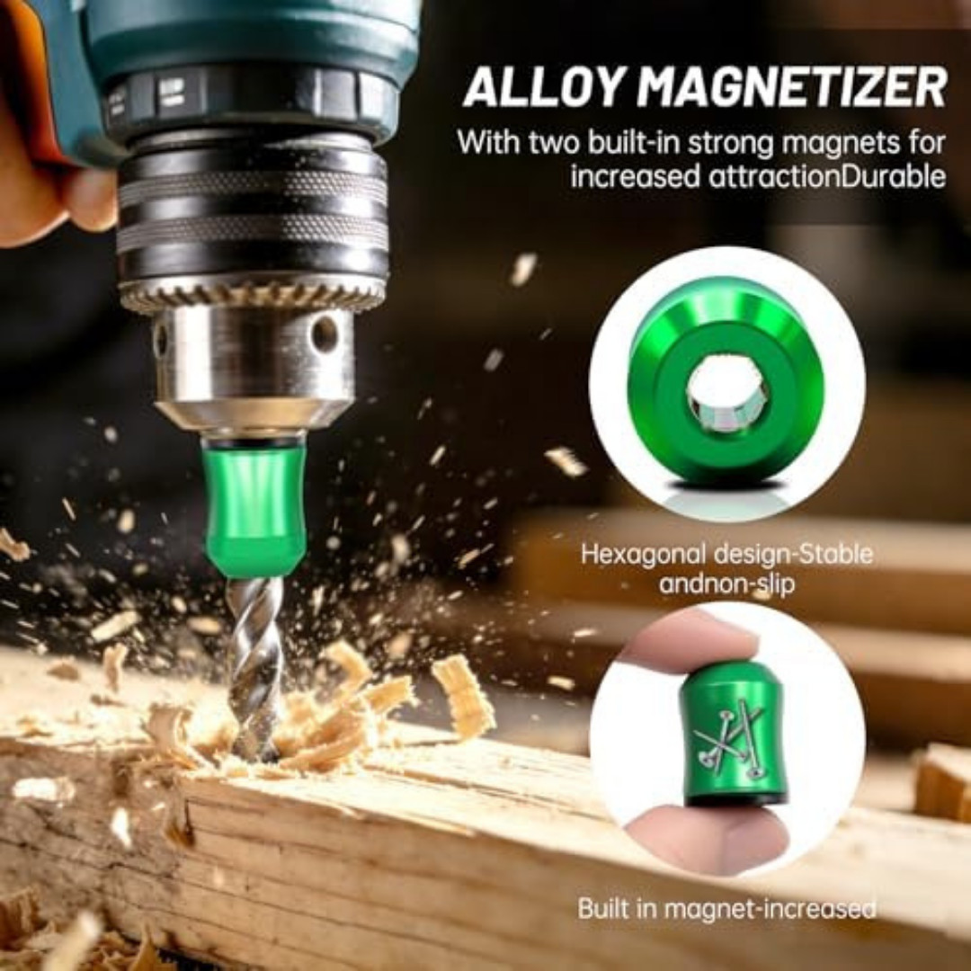 3Pcs Magnetic Screwdriver Head Ring Set for Drills Power Bits – DIY Repair Tool
