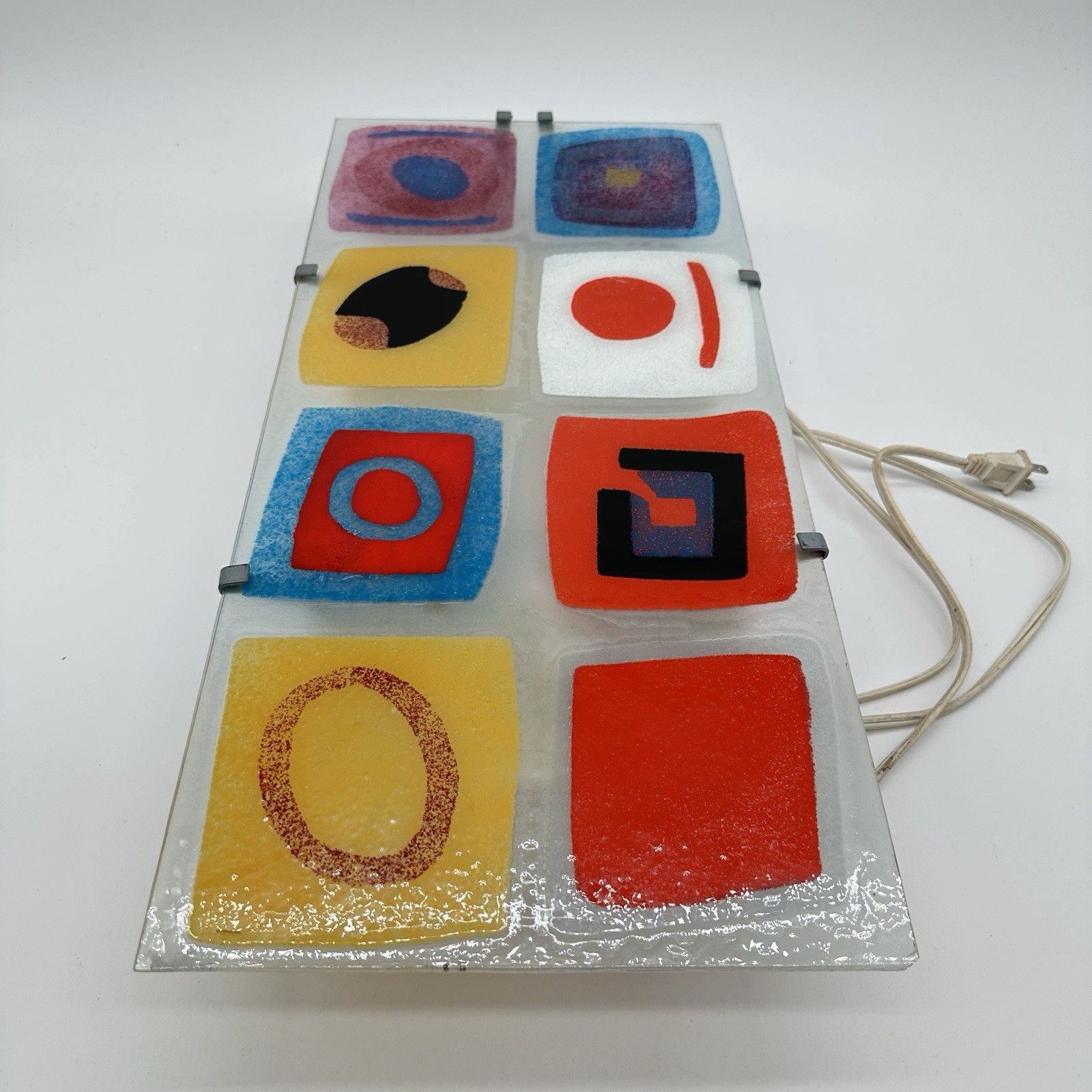 90s IKEA GYLLEN WALL LAMP Abstract Modern Colors Glass Art Light Collector RARE