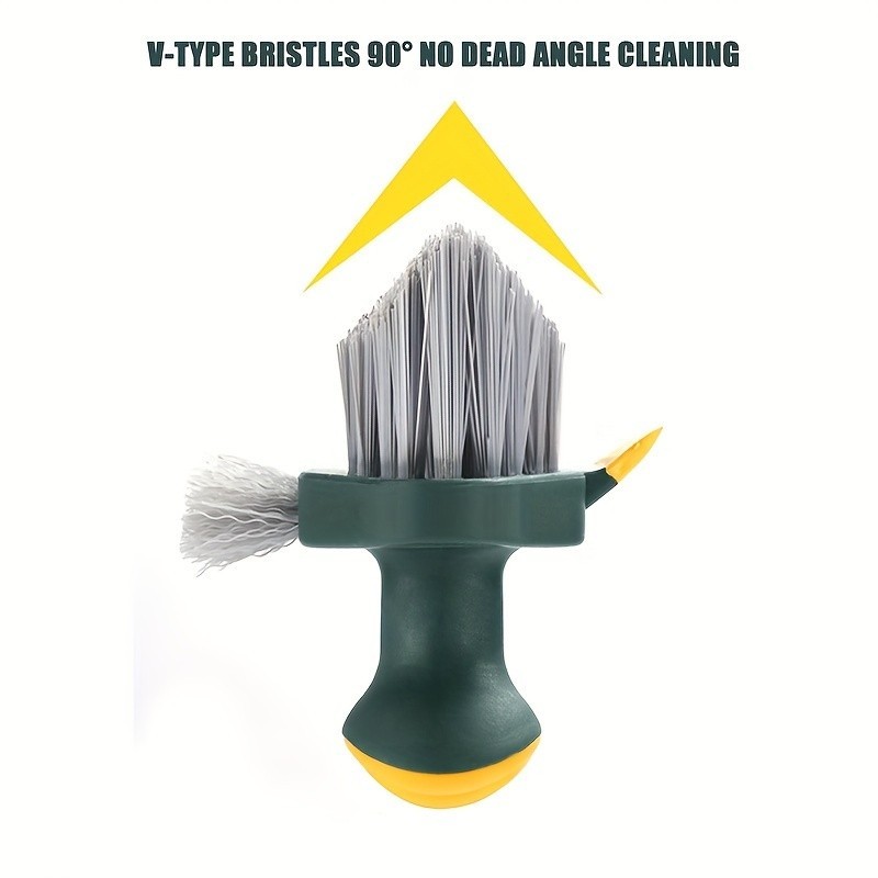 3-in-1 Crevice Cleaning Brush for Bathroom Tile Grout Floor Toilet Corners