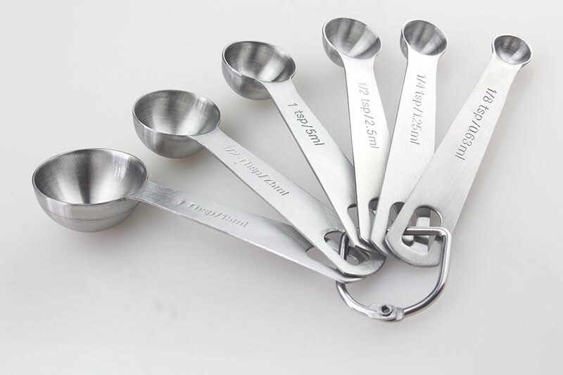 Household Stainless Steel Measuring Spoon Six-piece Set Kitchen Cooking Tool