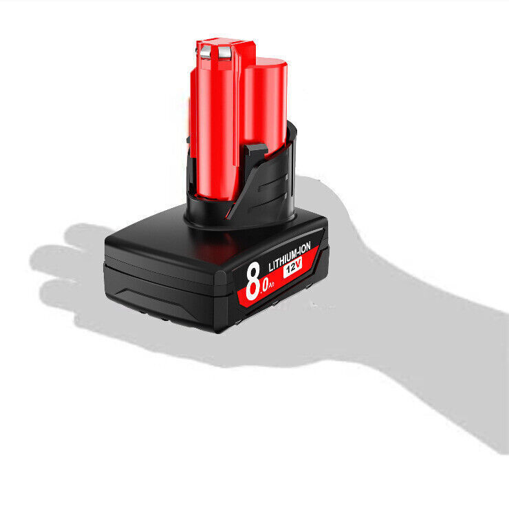 For Milwaukee 48-11-2460 For M12 LITHIUM 8.0Ah Extended Capacity Battery