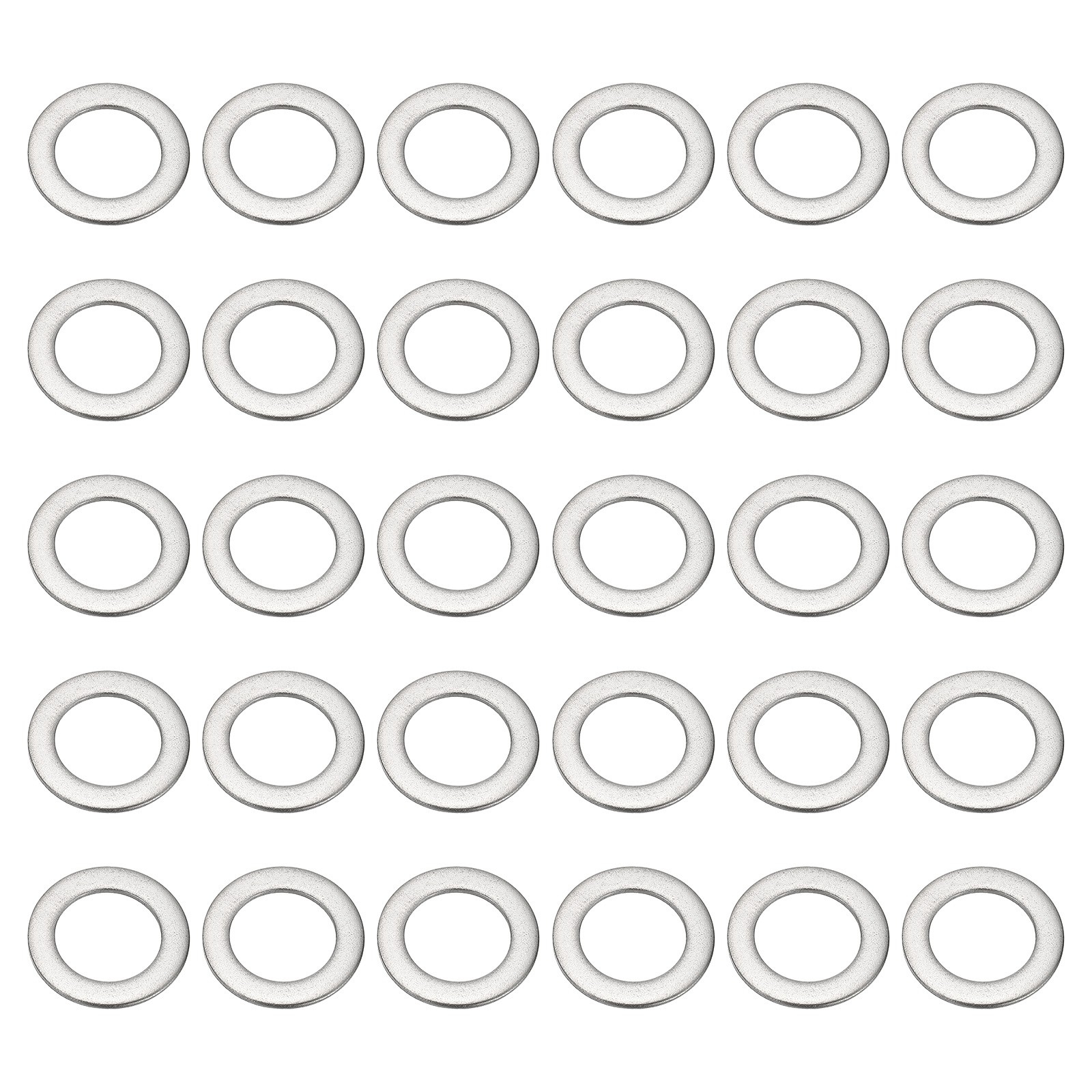 50 Pcs 304 Stainless Steel Flat Washer Metal Fender Washers (M10x16x1mm)
